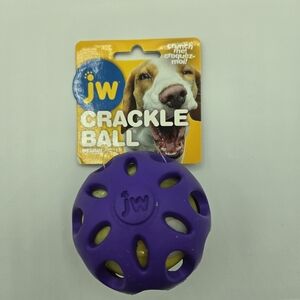NWT JW Puppy Crackle Heads Ball Makes Entertaining Crackling Medium Dog Toy